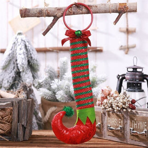 Long Elf Boots Christmas Decorations - Weriion