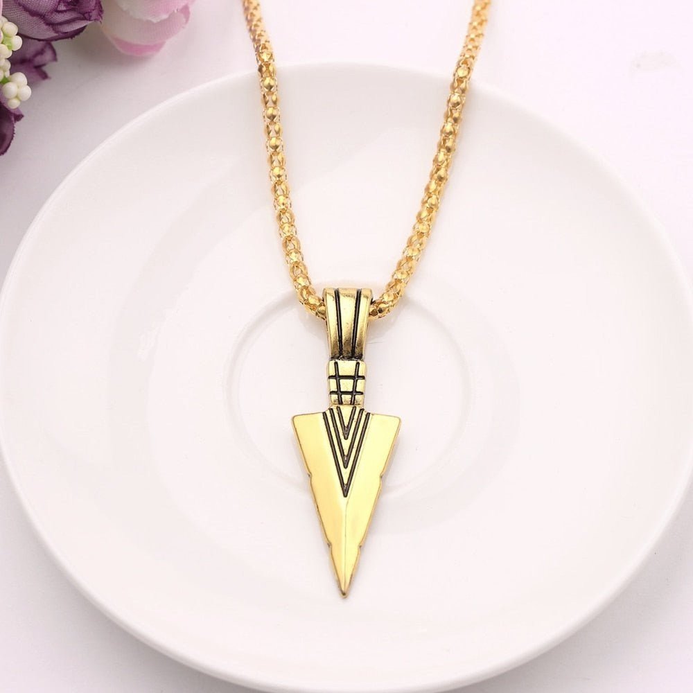 Long Necklace with Arrow Pendant - Weriion