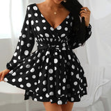 Lovely V-Neck Dress For Women - Weriion