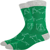 Men's Cotton Socks With Printed Mathematical Formulas - Weriion