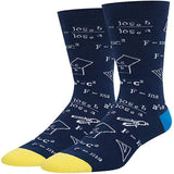 Men's Cotton Socks With Printed Mathematical Formulas - Weriion