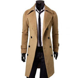 Men's Double Breasted Trench Coat - Weriion