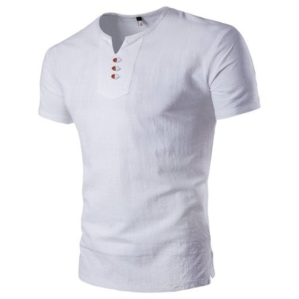 Men's Short Sleeve Hemp T-Shirt - Weriion