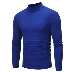 Men's Slim Fit High Collar Long Sleeve T-Shirt - Weriion