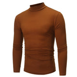 Men's Slim Fit High Collar Long Sleeve T-Shirt - Weriion