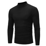 Men's Slim Fit High Collar Long Sleeve T-Shirt - Weriion