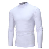 Men's Slim Fit High Collar Long Sleeve T-Shirt - Weriion