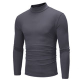 Men's Slim Fit High Collar Long Sleeve T-Shirt - Weriion