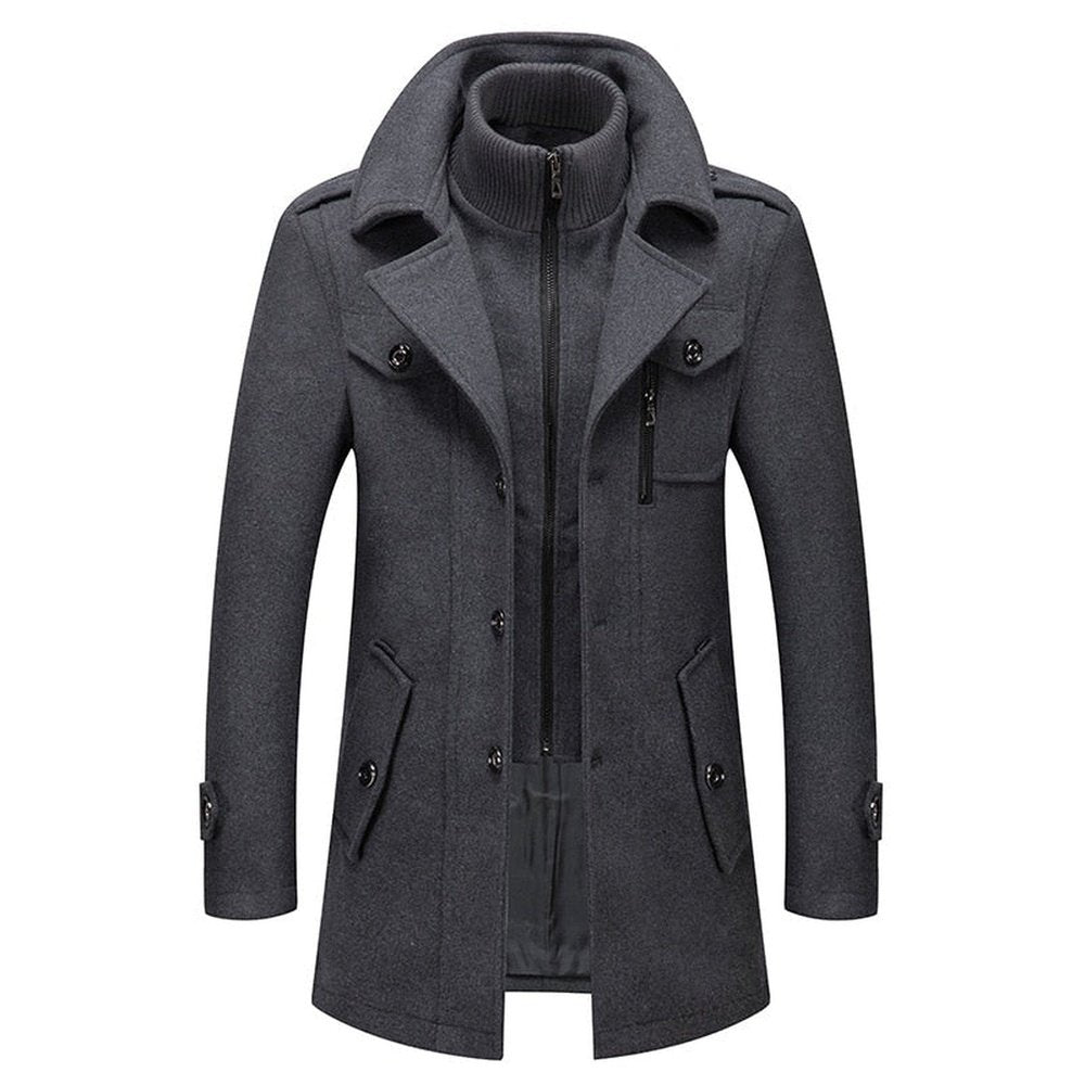 Men's Wool Coat For Autumn And Winter - Weriion