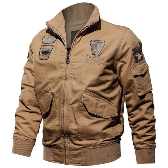 Military Jacket With Air Force Patches - Weriion