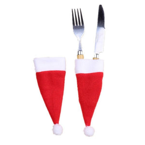 Mini Christmas Hat Cutlery Decoration - Weriion