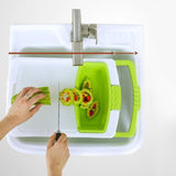 Multifunctional Chopping Block Sink Drain Basket Cutting Board Kitchen Accessories - Weriion