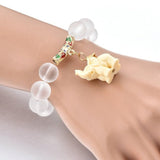 Natural Opal Beads And Stainless Steel Bracelet For Women - Weriion