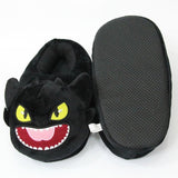 Night Fury How To Train Your Dragon Toothless Plush Slippers - Weriion