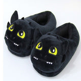 Night Fury How To Train Your Dragon Toothless Plush Slippers - Weriion