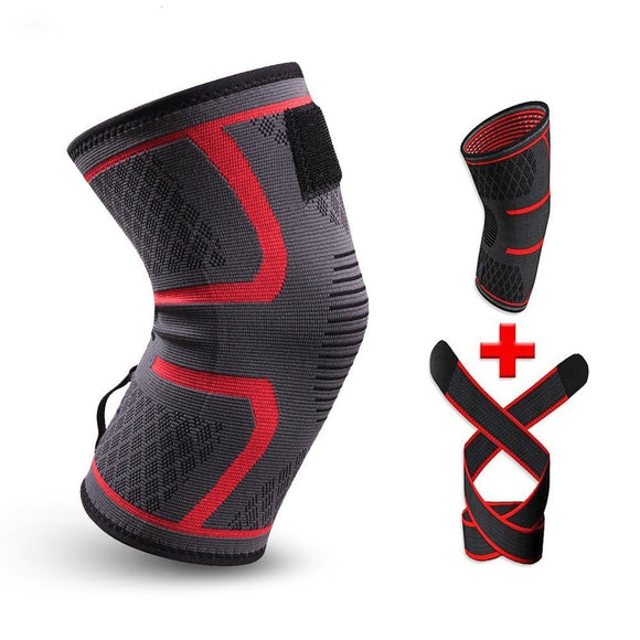 Nylon Knee Braces For Heavy Lifting & Running With Removable Strap - Weriion