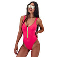 One Piece Swimsuit With Zipper For Women - Weriion