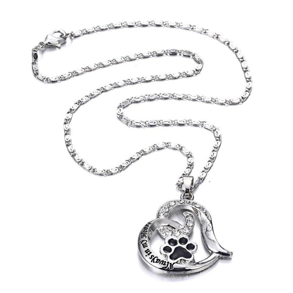 Paw In Heart Pet Necklace - Weriion