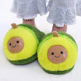 Plush Cartoon Avocado Slippers - Weriion