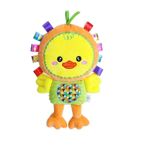 Plush Monkey Lion Duck Chicken Rattle For Children - Weriion