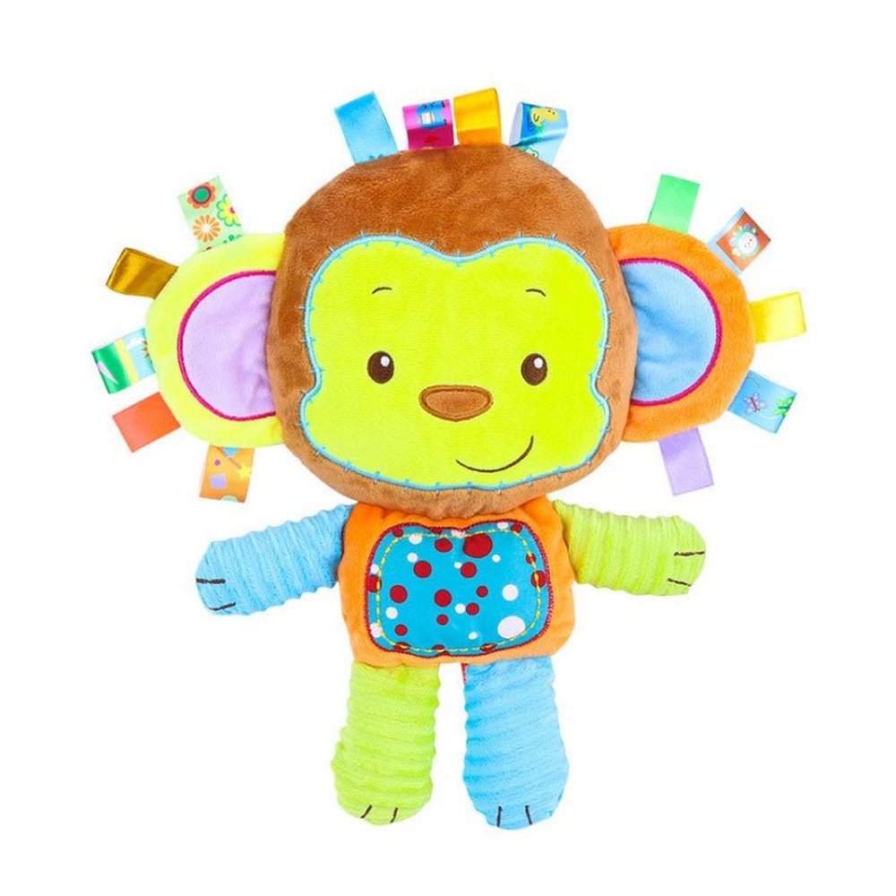 Plush Monkey Lion Duck Chicken Rattle For Children - Weriion