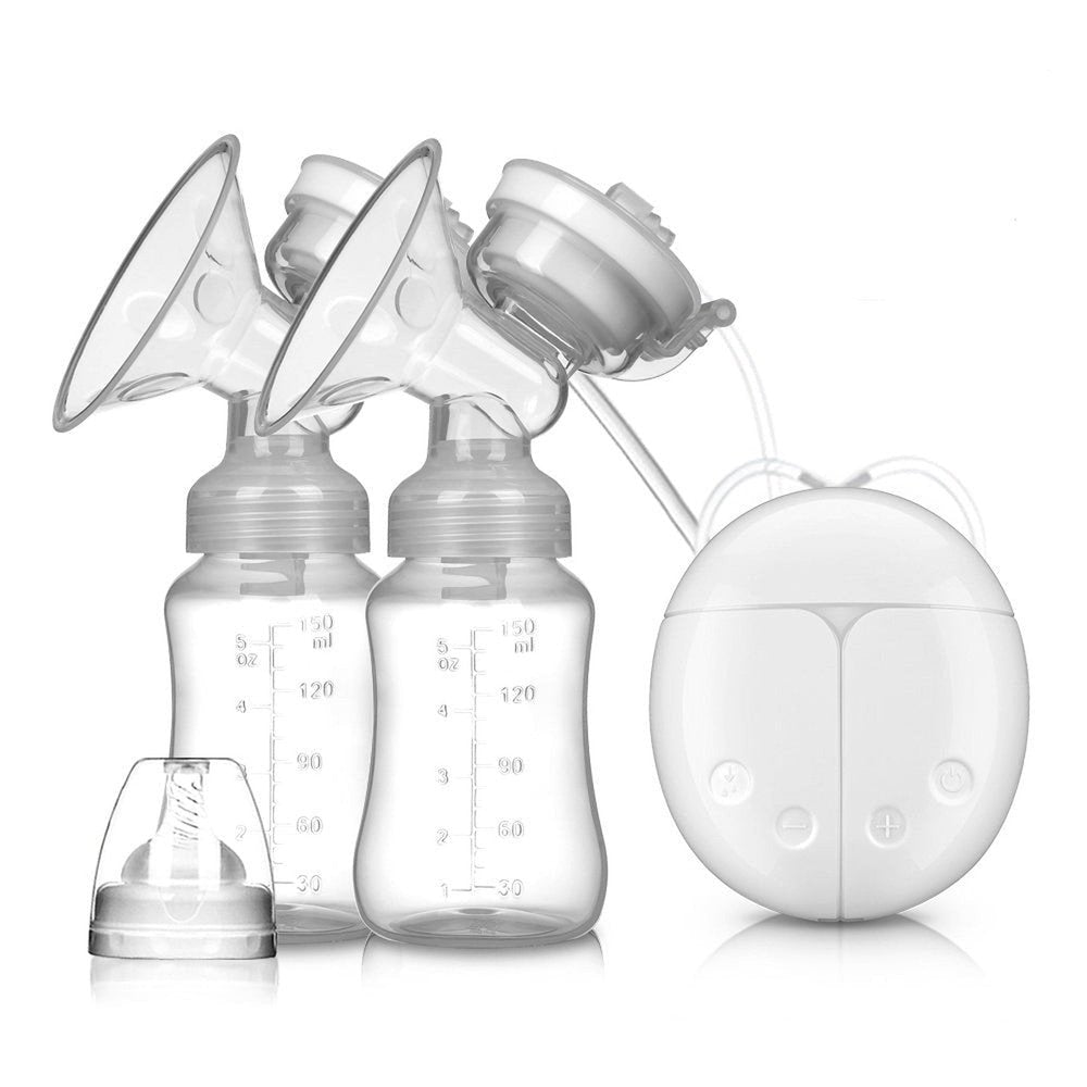 PP Plastic Electric Breast Pump With 2 Milk Bottles - Weriion