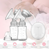 PP Plastic Electric Breast Pump With 2 Milk Bottles - Weriion