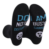 Printed DO NOT DISTURB BUSY GAMING Socks - Weriion