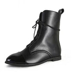 PU Leather Boots With Reinforced Toe Tip - Weriion