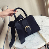 PU Leather Handbag With Chain For Women - Weriion