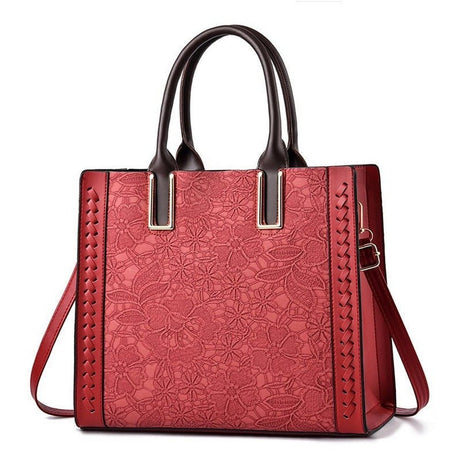 PU Leather Handbag With Shoulder Strap - Weriion