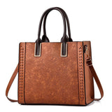 PU Leather Handbag With Shoulder Strap - Weriion