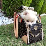 PU Leather Pet Carrier Handbag With Good Air Circulation - Weriion