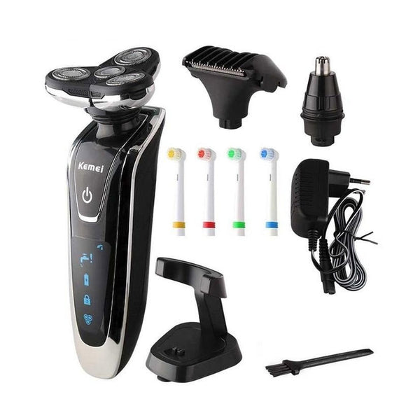 Rechargeable Shaver For Men With Several Replaceable Heads - Weriion