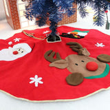 Red Christmas Tree Skirt - Weriion