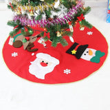 Red Christmas Tree Skirt - Weriion