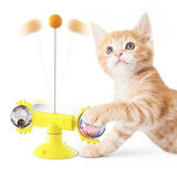 Rotating Cat Toy With Feather & Ball - Weriion