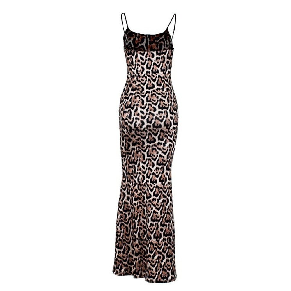 Sexy Leopard Pattern Sleeveless Dress - Weriion