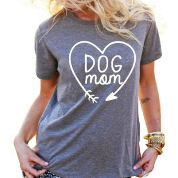 Short Sleeve Dog Mom T-Shirt - Weriion
