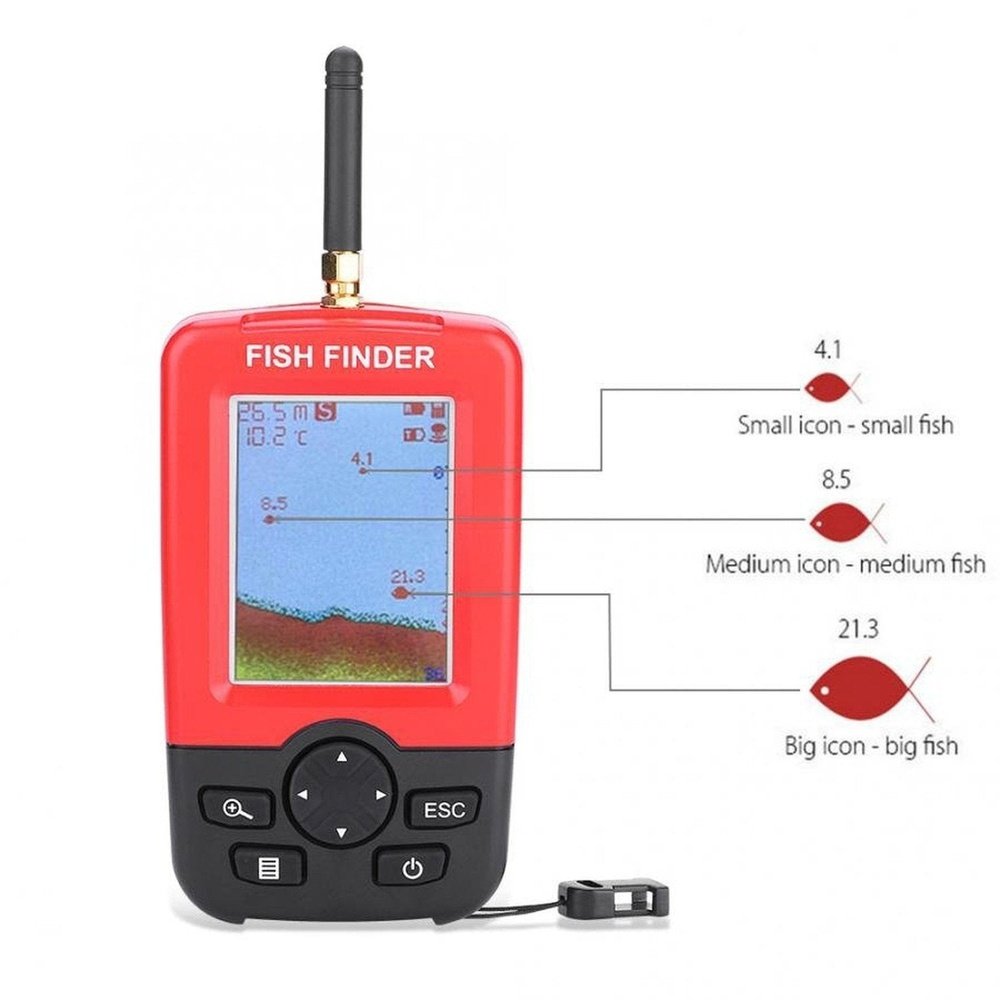 Smart Depth Fish Finder with 100 M Wireless Sonar Sensor - Weriion