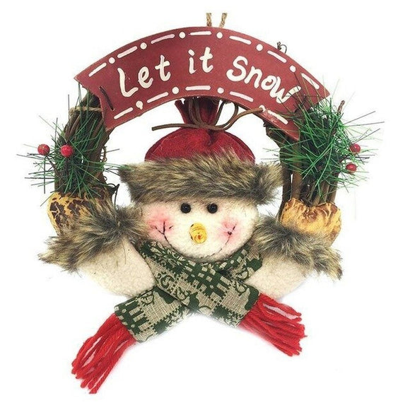 Snowman And Santa Christmas Wreaths - Weriion