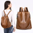 Soft Leather Anti-Theft Backpack - Weriion