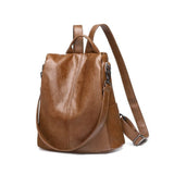 Soft Leather Anti-Theft Backpack - Weriion