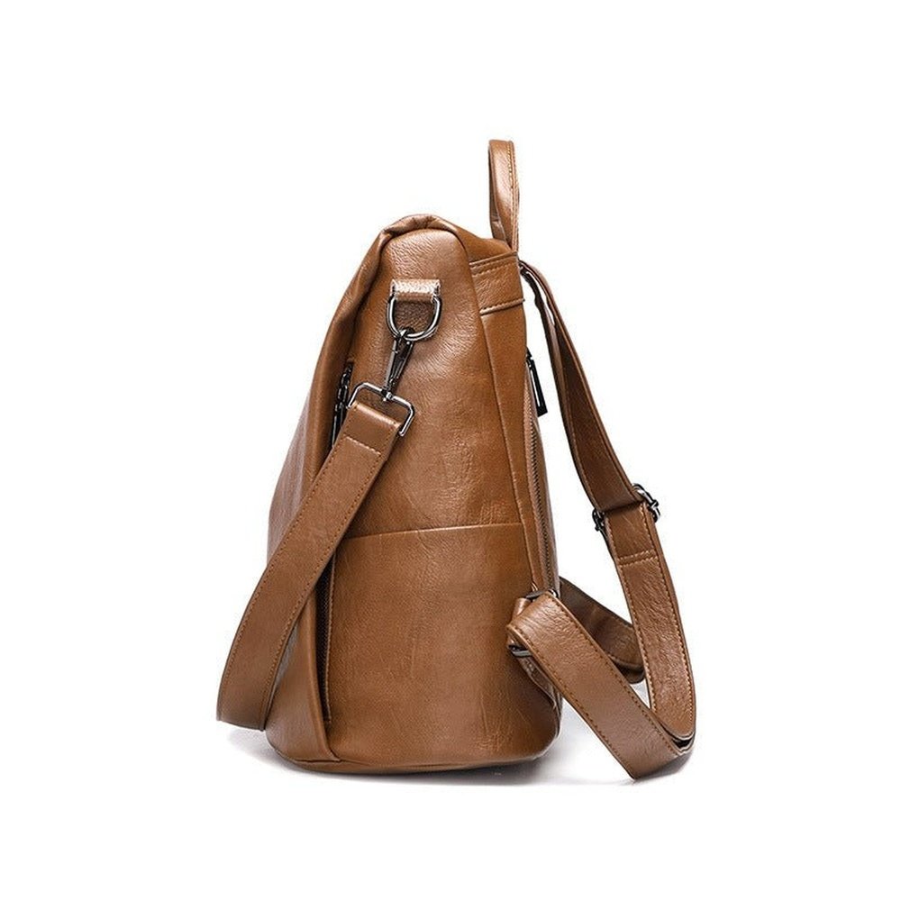 Soft Leather Anti-Theft Backpack - Weriion