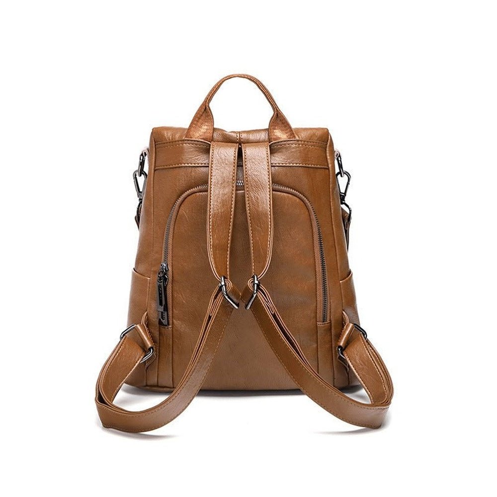 Soft Leather Anti-Theft Backpack - Weriion