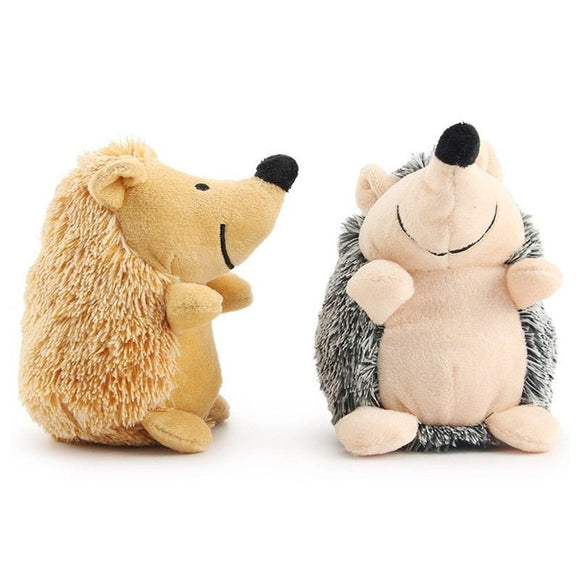 Soft Plush Squeaky Hedgehog Dog Chew Toys - Weriion