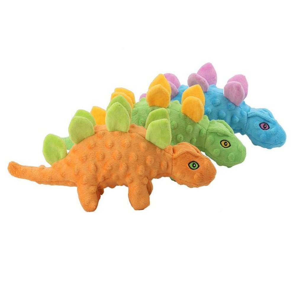 Soft Plush Stegosaurus Dinosaur Chew Toy - Weriion