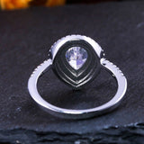 Sparkly Pear-shaped Water Drop Cubic Zirconia Rings for women - Weriion