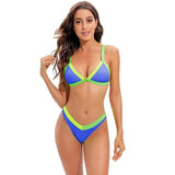Split Bikini With Fluorescent Colors - Weriion