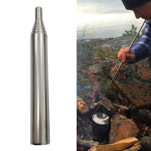 Stainless Steel Collapsible Pocket Air Blasting Campfire Tool - Weriion